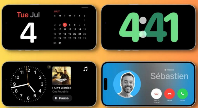砚山苹果手机维修分享iOS17横屏充电待机显示有什么好处 
